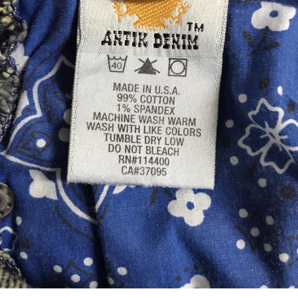 Antik blackout jeans size 26 zippers - Picture 8 of 9